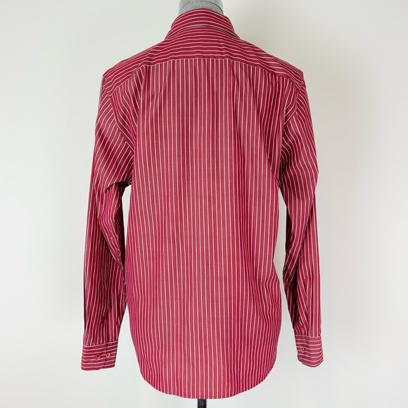 VTG Faconnable Red Striped Button Down Shirt - Picture 3 of 10